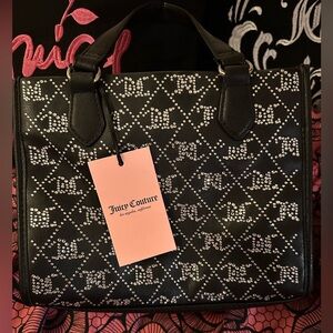 Juicy Couture Black studded Handbag with crossbody strap